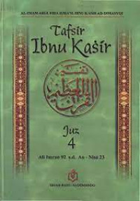 Image of Tafsir Ibnu Kasir Juz 4 : Ali Imran 92 s.d An-Nisa 23